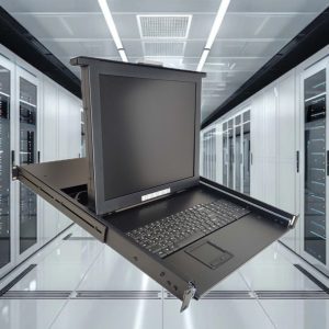 کی وی ام کنسول جهت نصب در رک Rack mount KVM console